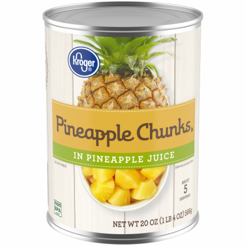 Kroger® Pineapple Chunks in Pineapple Juice Perspective: front