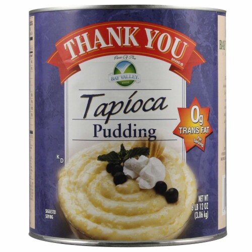 Bay Valley Foods Tapioca Thank You Pudding -- 6 cans per case. Perspective: front