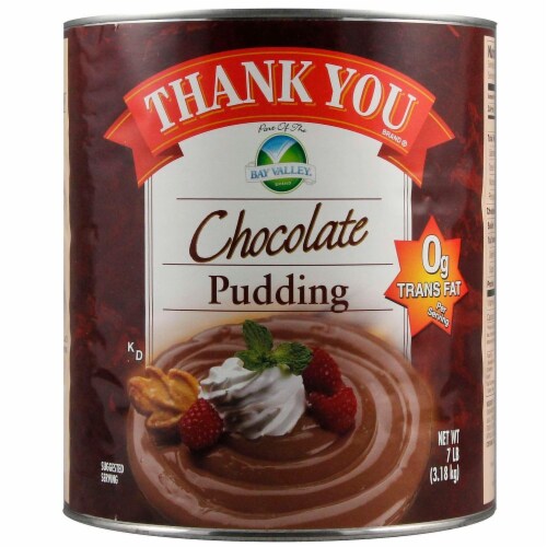 Bay Valley Foods Chocolate Thank You Pudding -- 6 cans per case. Perspective: front