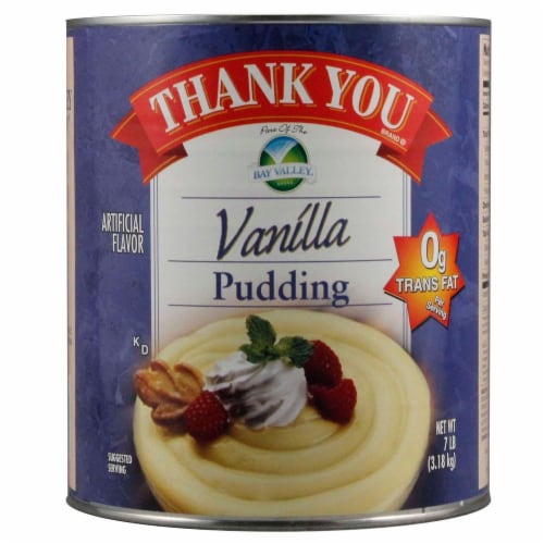 Bay Valley Foods Vanilla Thank You Pudding -- 6 cans per case. Perspective: front