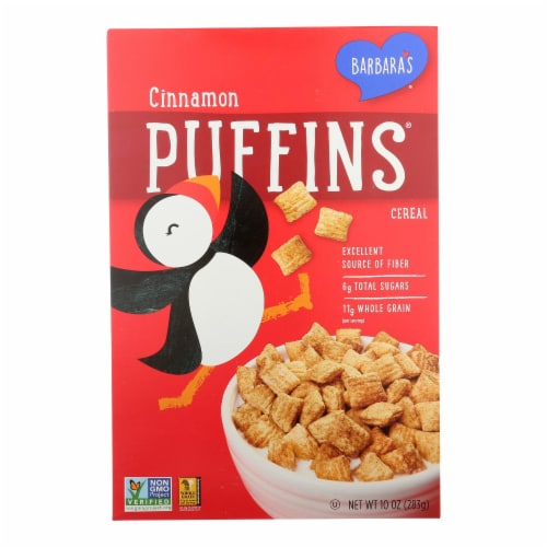 Barbara's Bakery - Puffins Cereal - Cinnamon - Case of 12 - 10 oz. Perspective: front