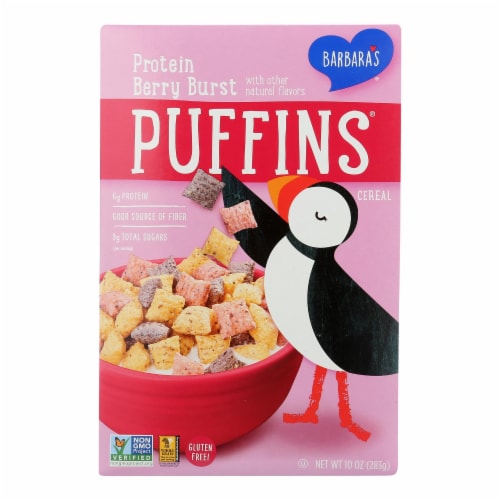 Barbara's Bakery - Puffins Cereal - Berry Burst - Case of 12 - 10 oz Perspective: front