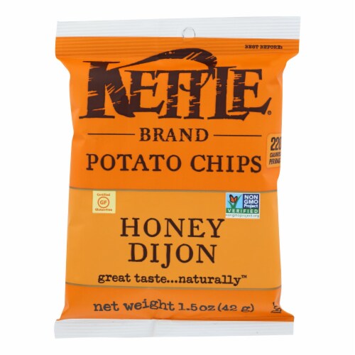 Kettle Brand Potato Chips - Honey Dijon - Case of 24 - 1.5 oz. Perspective: front