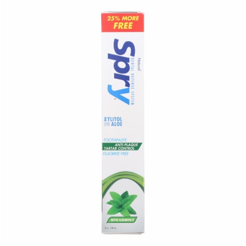 Spry Toothpaste - Spearmint - 5 oz Perspective: front