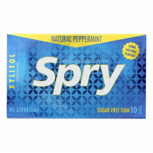 Spry Xylitol Gems - Peppermint - Case of 20 - 10 Count Perspective: front