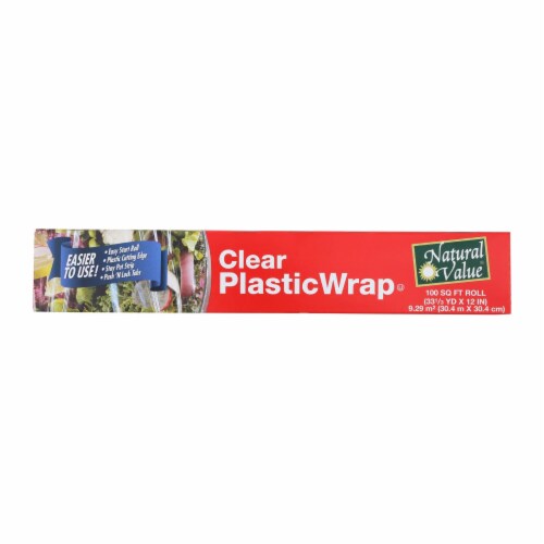 Natural Value Clear Plastic Wrap - Case of 24 Perspective: front