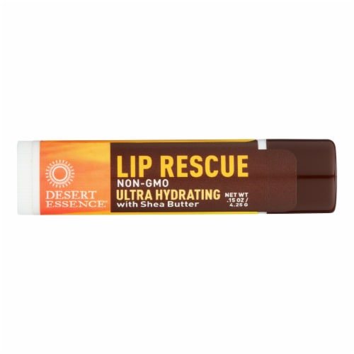 Desert Essence - Lip Rescue with Shea Butter - 0.15 oz - Case of 24 Perspective: front