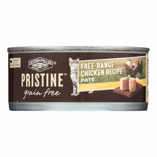 Castor and Pollux Pristine Grain Free Wet Cat Food Free Range Chicken Recipe 24Case 5.5oz Case of 24 5.5 OZ each Ralphs