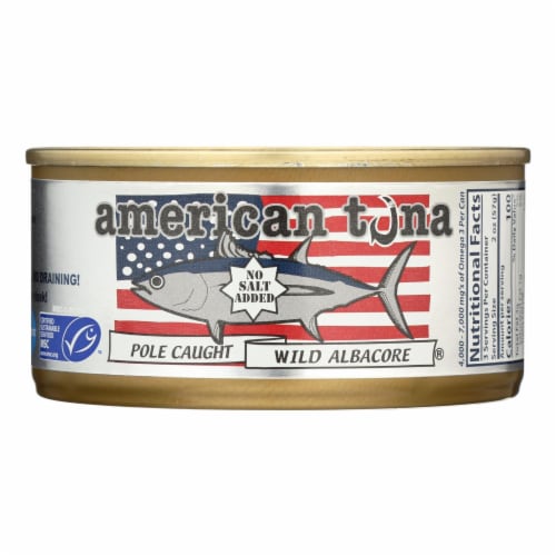American Tuna - Canned Tune - No Salt - Case Of 24 - 6 Oz Perspective: front