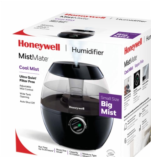Honeywell Ultrasonic MistMate Humidifier - Black Perspective: front