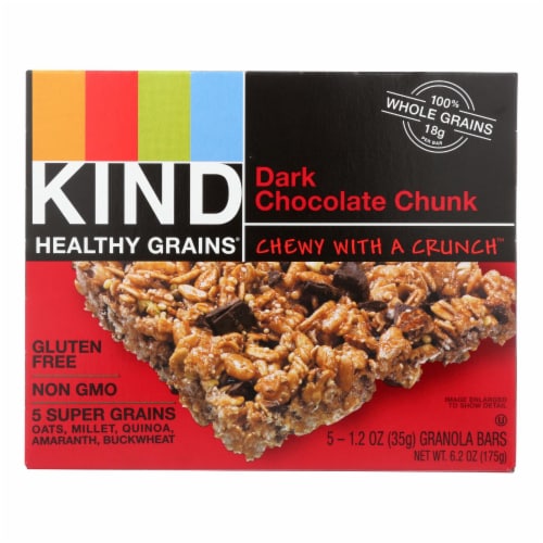 Kind Bar - Granola - Healthy Grains - Dark Chocolate Chunk - 5/1.2 oz - Pack of 8 Perspective: front
