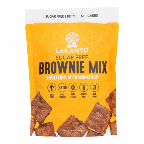 Lakanto - Monkfruit Sweetened Brownie Mix - Case of 8- 9.7 oz. Perspective: front