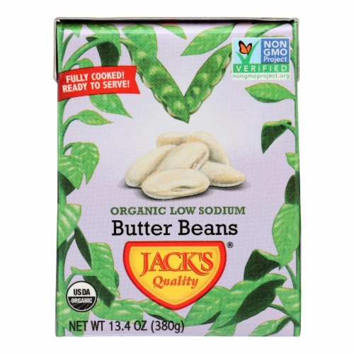 Jack's Quality Butter Beans - Case of 8 - 13.4 OZ Perspective: front