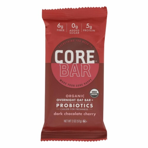 Core Foods - Bar Probiotic Dark Chocolate 2 OZ - Pack of 8 Perspective: front