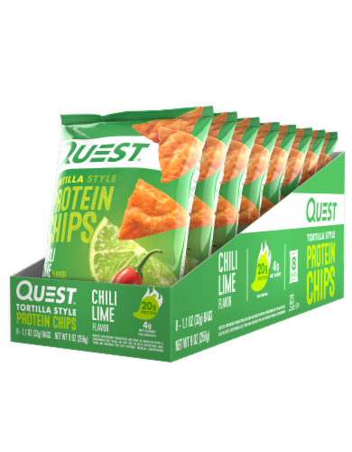 Quest® Tortilla Style Chili Lime Protein Chips Perspective: front