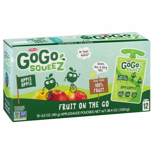 GoGo Squeez Apple Apple Fruit On The Go Applesauce (6 Pack) Perspective: front