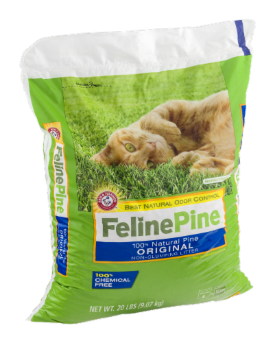 Feline Pine Original Natural Pine Non- Clumping Cat Litter Perspective: left