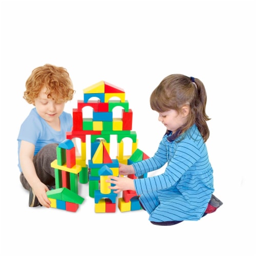 Melissa & Doug® Classic Wooden Blocks Set Perspective: left