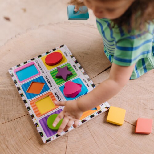 Melissa & Doug® Shapes Chunky Puzzle Perspective: left