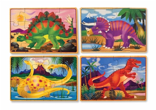 Melissa & Doug® Dinosaur Jigsaw Puzzles in a Box Perspective: left