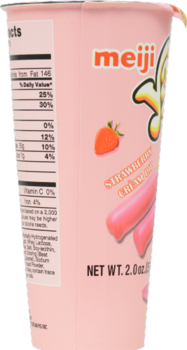 Meiji Strawberry Cream Yan Yan Snack Perspective: left