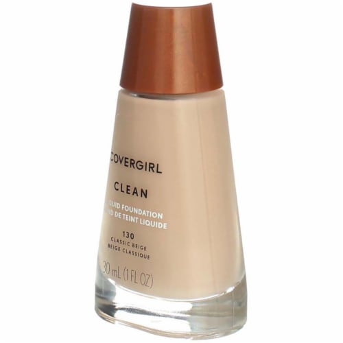 CoverGirl Clean 130 Classic Beige Liquid Foundation Perspective: left
