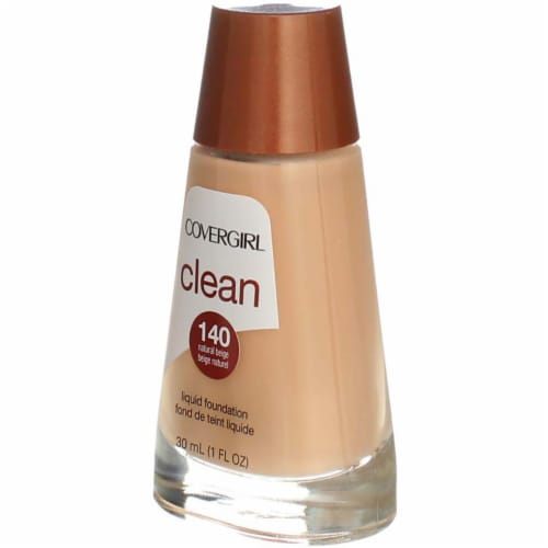 CoverGirl Clean 140 Natural Beige Liquid Foundation Perspective: left