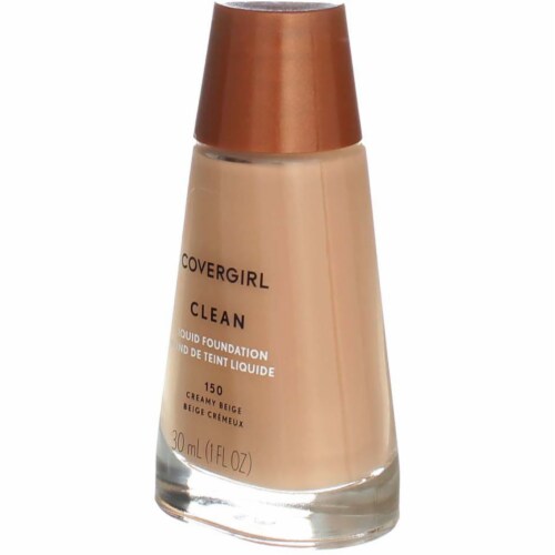 CoverGirl Clean 150 Creamy Beige Normal Skin Liquid Foundation Perspective: left