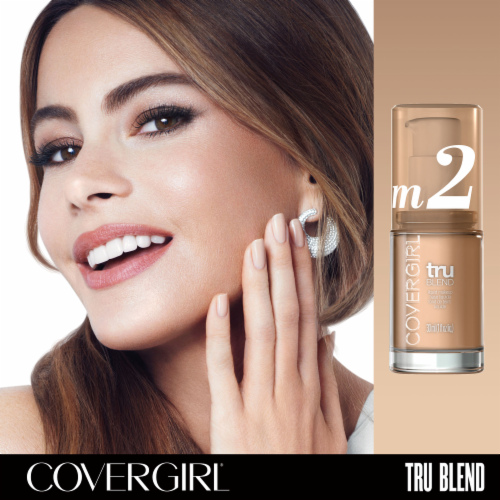 CoverGirl TruBlend Makeup Medium Light Foundation Perspective: left