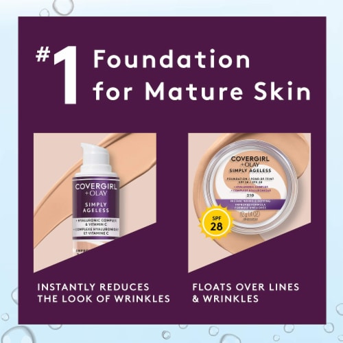 CoverGirl + Olay Simply Ageless 3-in-1 Liquid Foundation - 257 Golden Tan Perspective: left
