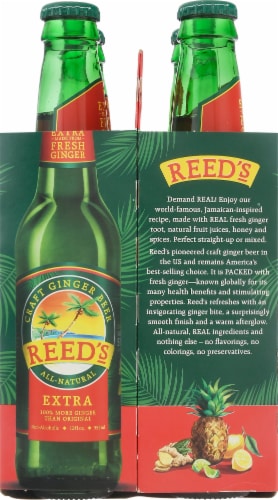 Reed's Extra Ginger Non-Alcoholic Beer Perspective: left