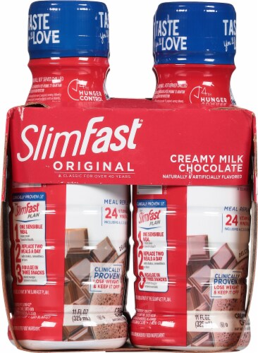 SlimFast Original Creamy Milk Chocolate Ready To Drink Meal Replacement Shakes Perspective: left