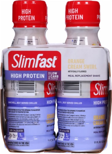 SlimFast® Advanced Nutrition Orange Cream Swirl Meal Replacement Shakes Perspective: left