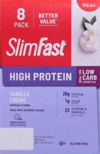 SlimFast® Advanced Nutrition Vanilla Cream High Protein Shake Perspective: left