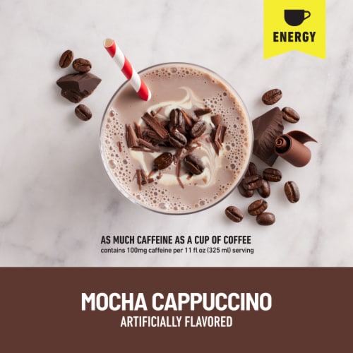 SlimFast Advanced Energy Mocha Cappuccino Meal Replacement Shake Perspective: left