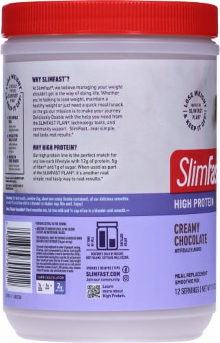 SlimFast® Advanced Nutrition High Protein Creamy Chocolate Smoothie Mix Perspective: left