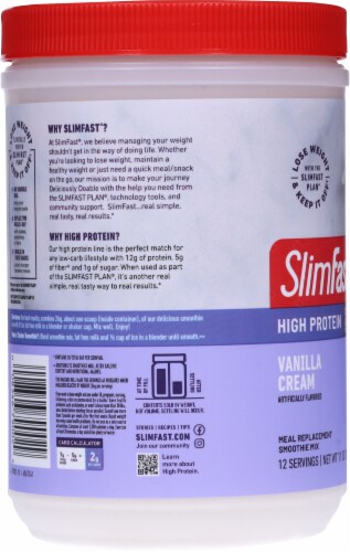 SlimFast® Advanced Nutrition High Protein Vanilla Cream Smoothie Mix Perspective: left