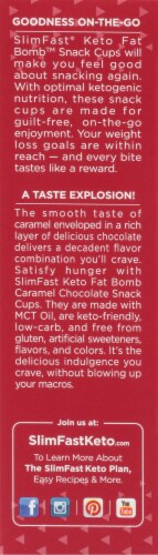 SlimFast Keto Fat Bomb Caramel Cup Perspective: left