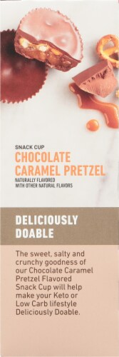 SlimFast Fat Bomb™ Keto Chocolate Caramel Pretzel Snack Cup Perspective: left