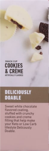 SlimFast® Keto Fat Bomb™ Cookies & Creme Snack Cups Stuffed Perspective: left