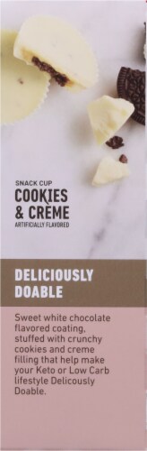 SlimFast® Keto Fat Bomb™ Cookies & Creme Snack Cups Stuffed Perspective: left