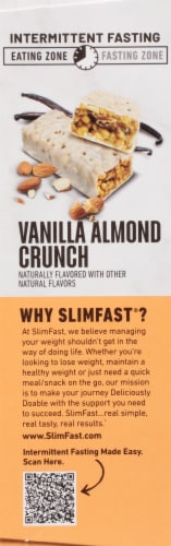 SlimFast® Intermittent Fasting Vanilla Almond Crunch Meal Bars Perspective: left