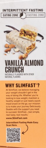 SlimFast® Intermittent Fasting Vanilla Almond Crunch Meal Bars Perspective: left