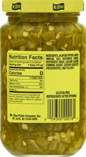 Mt Olive Diced Jalapeno Peppers Perspective: left
