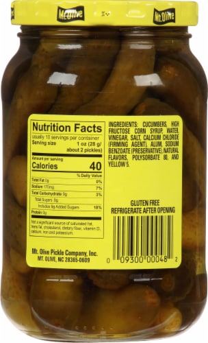 Mt Olive Sweet Gherkin Pickles Perspective: left