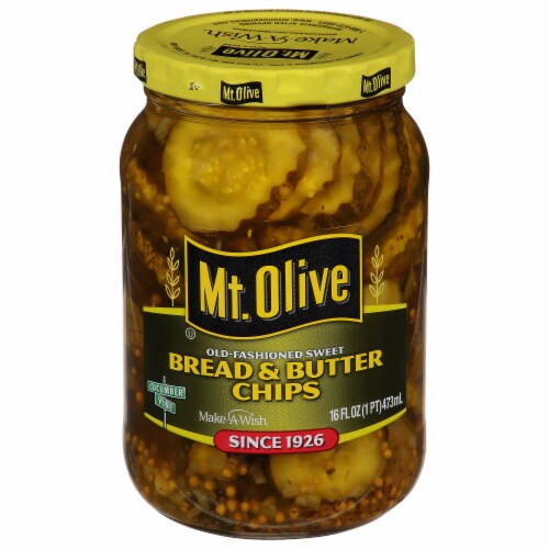 Mt Olive Bread & Butter Pickle Chips Perspective: left