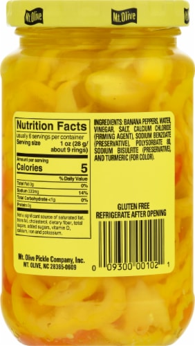 Mt Olive Mild Banana Pepper Rings Perspective: left