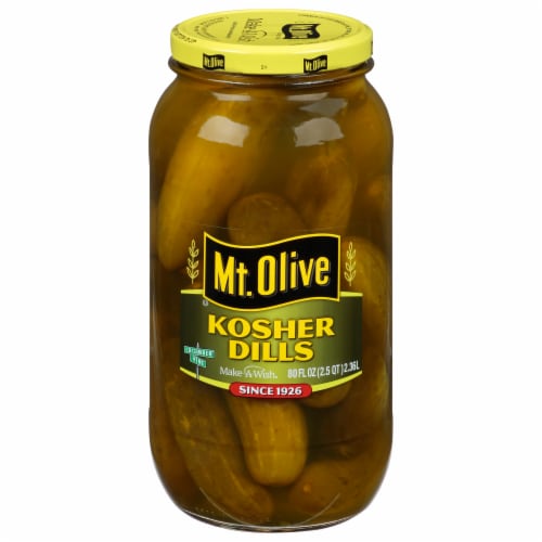 Mt Olive Kosher Dills Pickles Perspective: left
