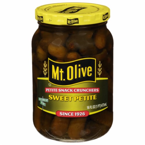 Mt Olive Sweet Petite Cruncher Pickles Perspective: left
