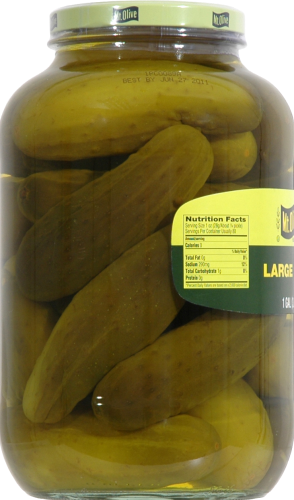 Mt. Olive Large Sour Pickles Perspective: left